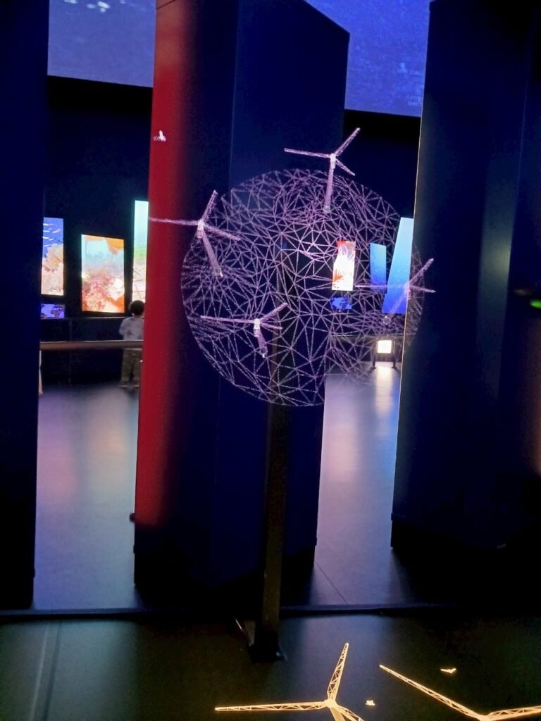 Holographic wind turbines displayed at Expo 2025 Osaka.